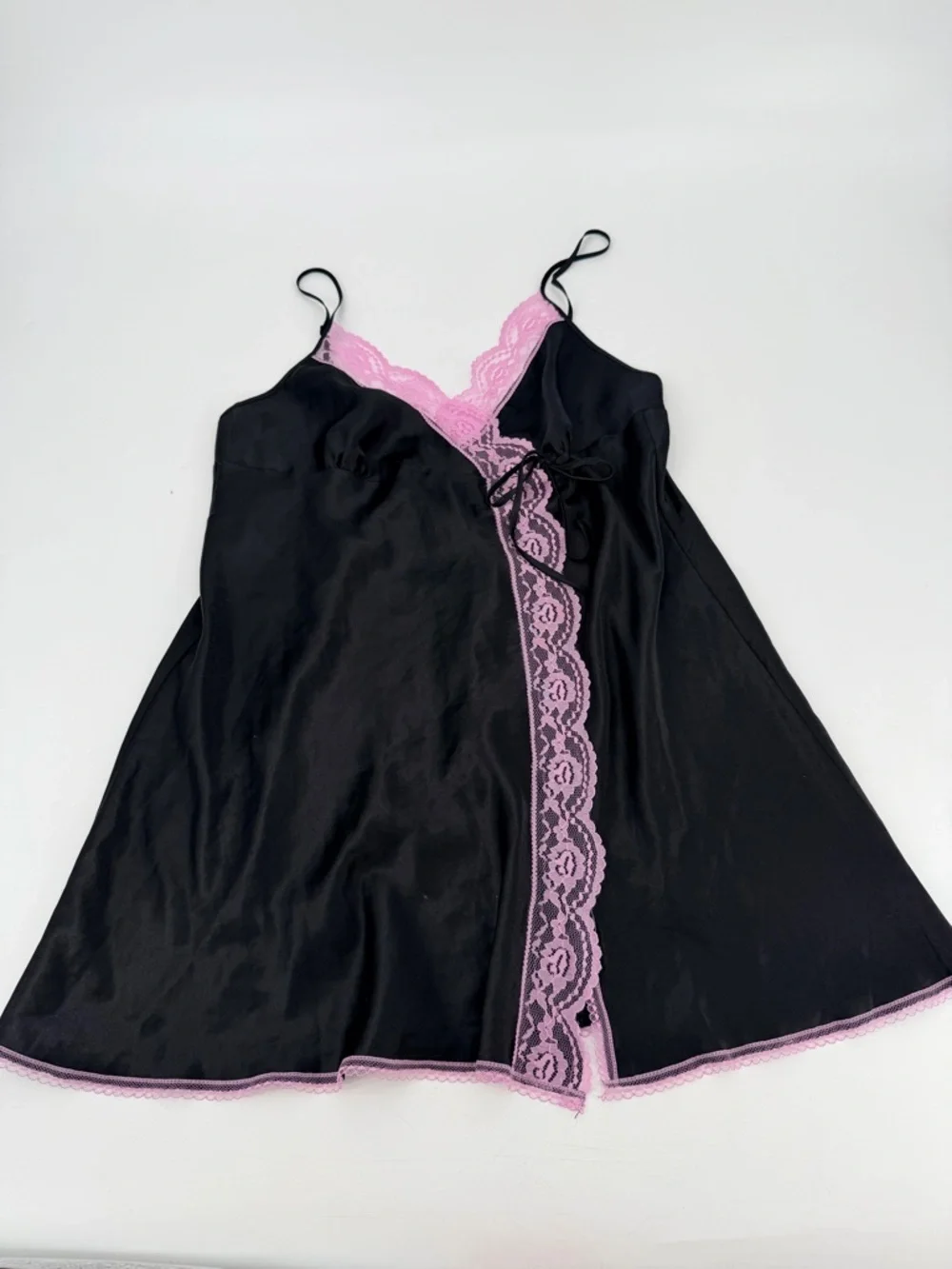 Vintage Y2K Satin Lace Babydoll Slip Dress Lingerie Medium Victoria’s Secret - Picture 2 of 5